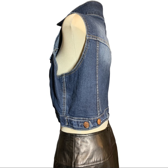 UK2LA Blue Jean Jacket Vest Size L - Picture 5 of 11